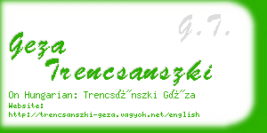 geza trencsanszki business card